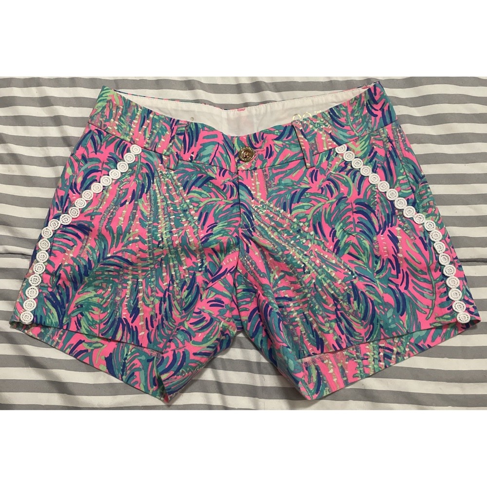 Lilly Pulitzer Callahan Shorts size 00, Pink Sunset Coco Breeze  Style#30275 EUC
